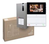 Kit Vidéophonie 4 habitations platine QUADRA (4893M) + moniteur mains libres 4.3" - COMELIT - PL8461VBM