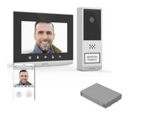 Extel Wave 2, Visiophone Sans Fil, Batterie Incluse, Portée 350m | Sans fil, tactile 7", WiFi double bande, vision nocturne, stockage local, double batterie, application gratuite, ouverture po