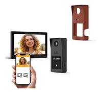 Extel Digital Connect - Visiophone Filaire Connecté WiFi (2.4/5GHz) - Écran Tactile 7" - Caméra 2K - Lecteur d'Empreintes Digitales & QR Code - Finition Terracotta - Polarity Protect - Orange/Rouge