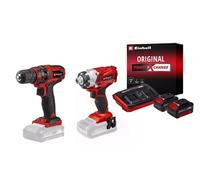 Kit vissage sans fil Einhell - Visseuse à chocs + perceuse-visseuse + 2 batteries 4.0Ah + chargeur