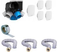 Kit Vmc Complet Avec Gaines Autocosy Vmc Auto Intelligente Humidité 6 Sanitaires (5 Bouches Line) 41