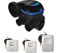 Kit Vmc Easyhome Hygro Premium Mw + Bouches Bahia Curve Cordelette - Aldes