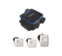 Kit VMC hygroréglable Aldes EasyHOME HYGRO COMPACT Classic avec bouches BAHIA CURVE ELEC