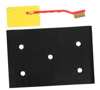 KITANDOVE Couvre-plaque De Gaz Ensemble De Protection Pour Cuisinière Tapis De Cuisine Avec Brosse De Nettoyage Modèle Complet Brosse Acier Éponge à