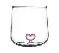 KITANDOVE verre d'amour à bière à whisky lunettes coeur tableau decoration décoration de table couple tasse de vin rouge Verre à haute teneur en borosilicate rose