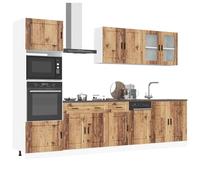Ensemble de 7 meubles de cuisine "Porto" en bois d'ingénierie vieilli 3314759