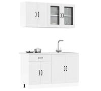 vidaXL Ensemble d'armoires cuisine 4pcs Kalmar blanc bois d'ingénierie