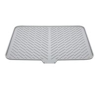 Kìtchen Còunter Tapis de séchage pour comptoir de cuisine 58 x 43 cm, design de drainage, doublure en silicone antidérapante | Tapis d'égouttement pour tiroir d'évier et lave-vaisselle pour comptoir