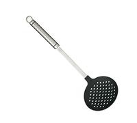 Kitchen Craft - Écumoire Perforée Professionnelle en Inox et Nylon, 37 cm - Couleur Argent et Noir