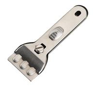 Kitchen Craft - Grattoir pour Plaques de Cuisson, Lames Remplaçables, Inox, 9 x 12 x 16 cm - Couleur Argent