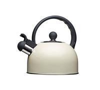 Kitchen Craft Living Nostalgia Induction Pour Dessus De Poêle Bouilloire Sifflante, Antique Crème, 1,4 L