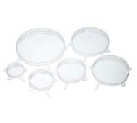 Kitchen Craft - Lot de 6 Couvercles en Plastique pour Produits Alimentaires, Plats, Yaourts, Confitures