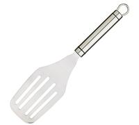 Kitchen Craft - Spatule Plate à Trous Professionnelle en Inox pour Grillades et Barbecue, 28 cm - Couleur Argent