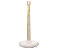 Kitchen Craft - Support en Bois de Manguier pour Papier Essuie-Tout, Base en Marbre, 15 x 36 cm - Marron et Rose Pâle