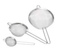 KC BLUE Kitchen Craft - Lot de 3 Passoires en INOX, Diamètres 8, 12 et 14 cm