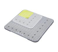 Kitchen Craft - Tapis d'Évier Modulable en 3 Pièces, Plastique, 30.3 x 30.3 x 0.3 cm - Couleur Vert et Gris