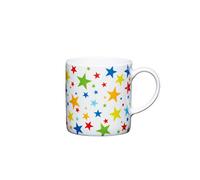Kitchen Craft - Tasse à Café en Porcelaine avec Étoiles Multicolores pour Espresso, 80ml