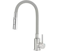 Kitchen faucet with bent spout - 2 types of spray