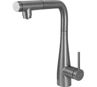 Kitchen faucet with water filter connection with pull-out spout