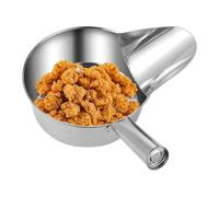 Kitchen Food Shovel, Duckbill Spout Fried Food Scoop, Stainless Steel Cooking Stirring Utensil, Durable Portable Ideal for French Fries and Meal Preparation