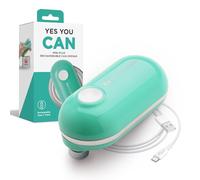 Kitchen Mama Mini Plus Ouvre-boîte électrique rechargeable, Turquoise | Résistants à la chaleur, double poche avec doublure en coton, pour plats chauds, casseroles et bols