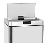KITCHEN MOVE Couvercle de poubelle automatique rectangulaire modèle DAYTONA 60L Chrome