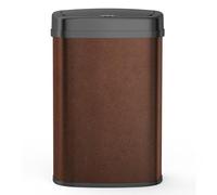 KITCHEN MOVE Poubelle de cuisine automatique 58L MAJESTIC CORTEN Marron grande capacité en INOX avec cerclage