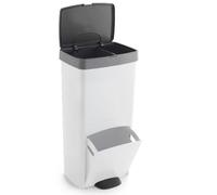 Kitchen Move Poubelle de cuisine PICEA – Tri sélectif 70L, double compartiment vertical, blanc