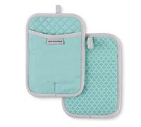 KitchenAid Asteroid Lot de 2 maniques, 17,8 x 25,4 cm, Bleu Ciel