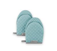 KitchenAid Asteroid Lot de 2 Mini Gants de Cuisine 14 x 20,3 cm Aqua