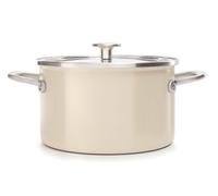 KitchenAid casserole avec noyau en acier et émail en blanc amande - ø 24 cm / 6 litres