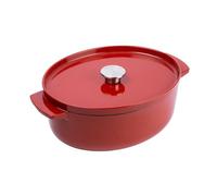 KitchenAid - Cocotte ovale en fonte 5,6 L, couleur Empire Red