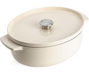 KitchenAid CC006062-001, 5,6 l, couleur crème, fonte, céramique, électrique, gaz, halogène, induction, cocotte, cocotte avec couvercle
