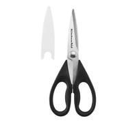 KitchenAid Ciseaux de cuisine polyvalents avec étui de protection, acier inoxydable durable, lavables au lave-vaisselle, poignée confort à prise douce, 22 cm, noir