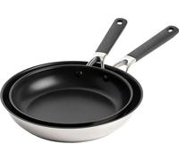 KitchenAid Classic en acier inoxydable antiadhésif, lot de 2 pièces, noir, poêles à frire
