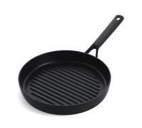 KitchenAid Classic Forged Aluminium Poêle à griller de 28 cm en céramique anodisée dure, antiadhésive et sans PFAS, compatible avec le four et le lave-vaisselle, noire.