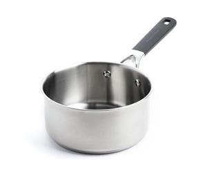 KitchenAid Classic Stainless Steel Casserole en Acier Inoxydable à 3 Couches 18 cm/2.1 Litre, Clad, Induction, Four sûr, Poignée Stay-Cool, Argent