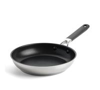 KitchenAid Classic Stainless Steel Poêle à Frire de 24 cm en Acier Inoxydable Sans PFAS Céramique Saine Non-adhésive, Clad, Induction, Poignée Stay-Cool, Va au Four jusqu'à 160°C, Argent