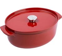 KitchenAid - Cocotte ovale en fonte 5,6 L, couleur Empire Red