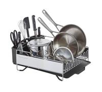 KitchenAid Égouttoir à Vaisselle incliné et Amovible - Grande capacité - Résistant à la Rouille - Gris Clair