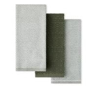 KitchenAid® Evergreen Design Series Lot de 3 torchons de Cuisine surdimensionnés texturés Lourds, absorbants, 100% Coton, Double Usage, Vert forêt foncé, 45,7 x 71,1 cm
