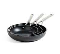 KitchenAid - Poêles en aluminium forgé renforcé, 20 + 24 + 28 cm