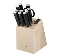 Ensemble de couteaux, 11 pièces - Acier au carbone japonais de haute qualité - Bloc de bouleau - KitchenAid