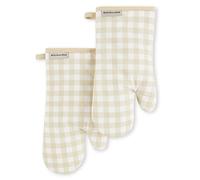 KitchenAid Lot de 2 Gants Chaleur de Cuisine Vichy Milkshake, 17,8 x 33 cm