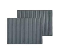 KitchenAid Lot de 2 tapis de séchage absorbants pour comptoir de cuisine et égouttoir, tapis de vaisselle réutilisables pour verrerie, casseroles et poêles, lavable en machine, Gris anthracite