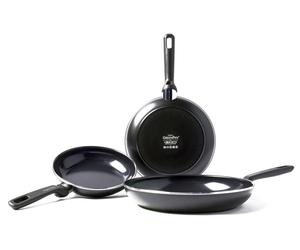 KitchenAid Memphis (CC001664-001), set de poêles, 20 cm, 24 cm, 28 cm, induction