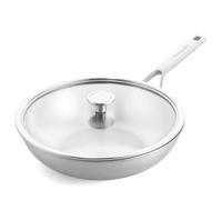Poêle wok KitchenAid en acier inoxydable multicouche, 28 cm de diamètre / 3,6 litres