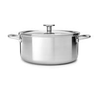 KitchenAid MultiPly 3PLY Casserole en Acier Inoxydable Sans PFAS avec Couvercle en Verre, 20 cm/3,11 L, Triply, Multiclad, Induction, Va au Four jusqu'à 220°C, Lave-Vaisselle, Argent