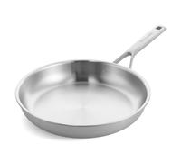 KitchenAid MultiPly 3PLY Poêle à frire de 24 cm en Acier Inoxydable Sans PFAS, Triply, Multiclad, Induction, Va au four jusqu'à 220°C, Va au lave-vaisselle, Argent