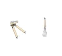 KitchenAid - Ouvre-boîte/Décapsuleur en Acier Inoxydable, Couleur Crème & Fouet de Cuisine en Inox - Couleur Blanc Amande